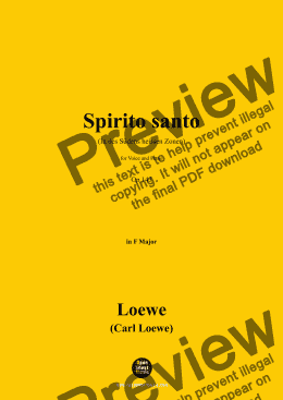 page one of C. Loewe-Spirito santo,in F Major