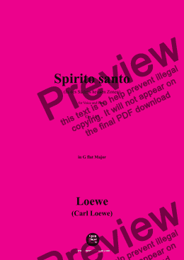 page one of C. Loewe-Spirito santo,in G flat Major