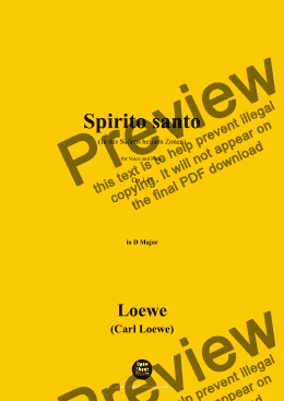 page one of C. Loewe-Spirito santo,in D Major