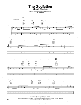 page one of The Godfather (Love Theme) (Mandolin)