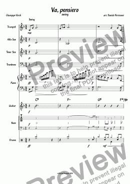 page one of Va, pensiero (swing)