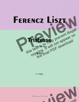 page one of Liszt-Tristesse,in C Major