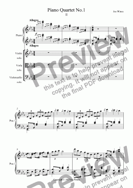 page one of Piano Quartet No.1 (mvt 2)