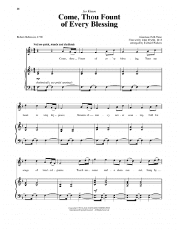 page one of Come, Thou Fount Of Every Blessing (Piano & Vocal)