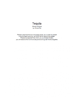 page one of Tequila (Guitar Chords/Lyrics)