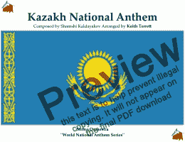 page one of Kasakh National Anthem for String Orchestra