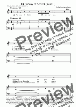 page one of Advent Responsorial Psalms (Sundays, Year C) New translation