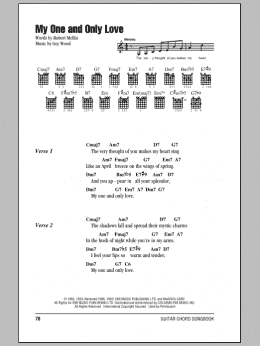 page one of My One And Only Love (Guitar Chords/Lyrics)