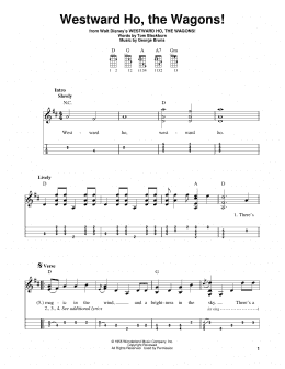 page one of Westward Ho, The Wagons! (Mandolin)