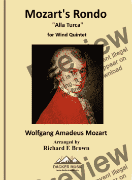 page one of Mozart's Rondo - Wind Quintet