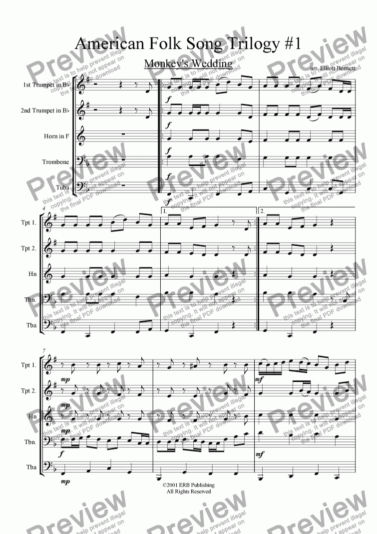 American Folk Trilogy 1 Download Sheet Music Pdf File