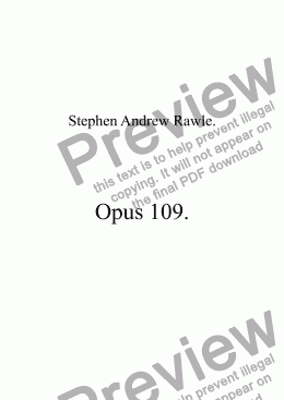 page one of Opus 109, Sylvia Undata.