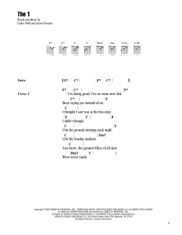 page one of the 1 (Guitar Chords/Lyrics)