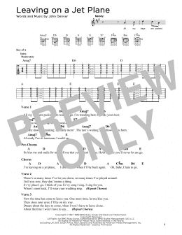 page one of Leaving On A Jet Plane (Solo Guitar)