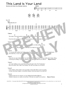 page one of This Land Is Your Land (Solo Guitar)