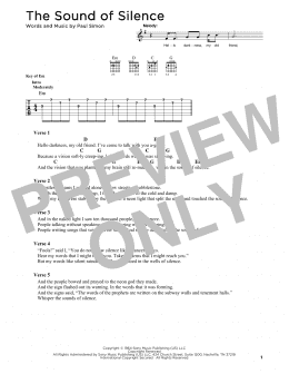 page one of The Sound Of Silence (Solo Guitar)