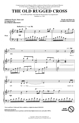 page one of The Old Rugged Cross (SATB Choir)