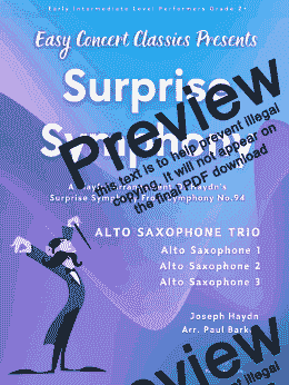 page one of Surprise Symphony (Alto Saxophone Trio)