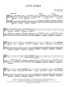 page one of Love Story (Instrumental Duet)