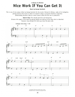 page one of Nice Work If You Can Get It (Really Easy Piano)