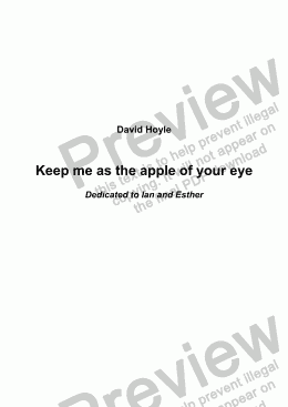 page one of Keep me as the apple of your eye