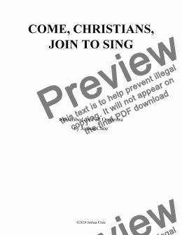 page one of Come, Christians, Join to Sing