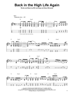 page one of Back In The High Life Again (Mandolin Tab)