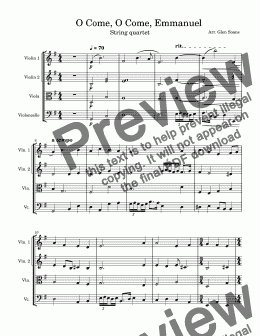 page one of o come o come Emmanuel-Score_and_Parts