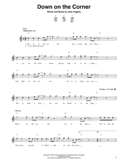 page one of Down On The Corner (Mandolin)