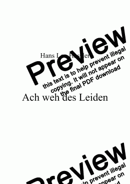 page one of Ach weh des Leiden