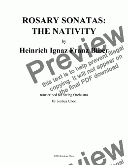 page one of Rosary Sonatas: The Nativity