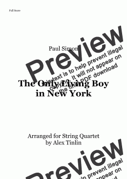 page one of The Only Living Boy in New York