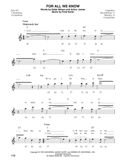 page one of For All We Know (Harmonica)