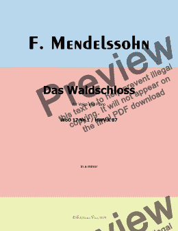 page one of F. Mendelssohn-Das Waldschloss,in a minor