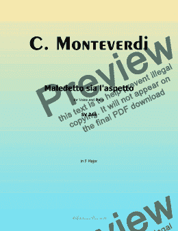 page one of C. Monteverdi-Maledetto sia l'aspetto,in F Major