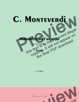 page one of C. Monteverdi-Maledetto sia l'aspetto,in G Major