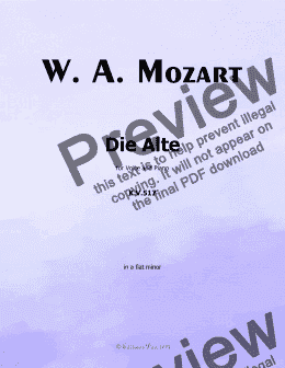 page one of W. A. Mozart-Die alte,in a flat minor