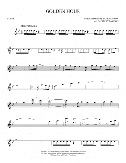 page one of Golden Hour (Flute Solo)