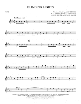 page one of Blinding Lights (Flute Solo)