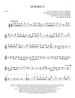 page one of Señorita (Flute Solo)