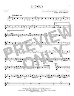 page one of bad guy (Flute Solo)