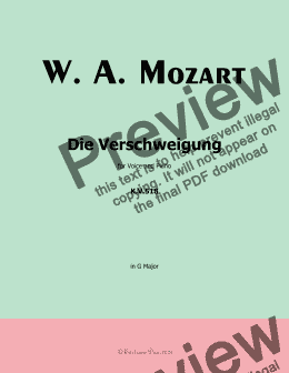 page one of W. A. Mozart-Die verschweigung,in G Major