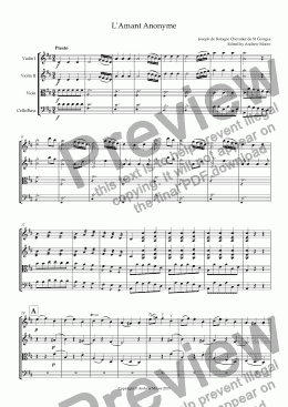 page one of L'Amant Anonyme - Overture