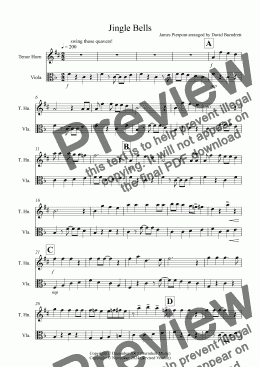 page one of Jingle Bells (Jazzy Style!) for Tenor Horn and Viola Duet