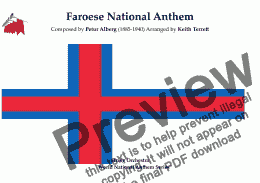 page one of Faroese National Anthem (Tú alfagra land mítt) for String Orchestra