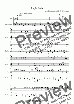 page one of Jingle Bells (Jazzy Style!) for Flute and Euphonium Duet