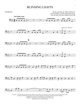 page one of Blinding Lights (Trombone Solo)