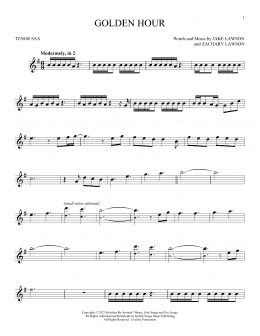 page one of Golden Hour (Tenor Sax Solo)