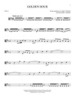 page one of Golden Hour (Viola Solo)