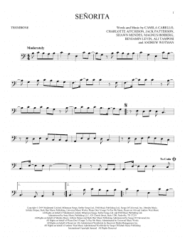 page one of Señorita (Trombone Solo)